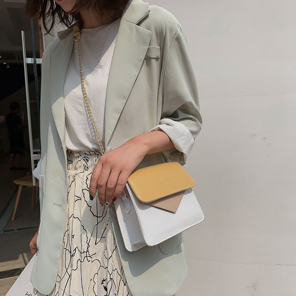 fashion 2019 casual summer women simple messenger contrast chain single shoulder small square bag messenger beach simple bag
fashion 2019 casual summer women simple messenger contrast chain single shoulder small square bag messenger beach simple bag