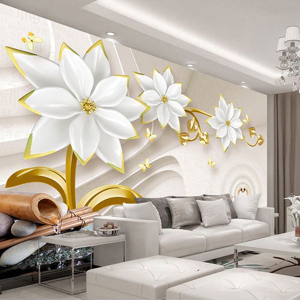 drop shipping custom mural wallpaper gold jewelry flower 3d relief background wall murals home decor papel de parede 3d
drop shipping custom mural wallpaper gold jewelry flower 3d relief background wall murals home decor papel de parede 3d