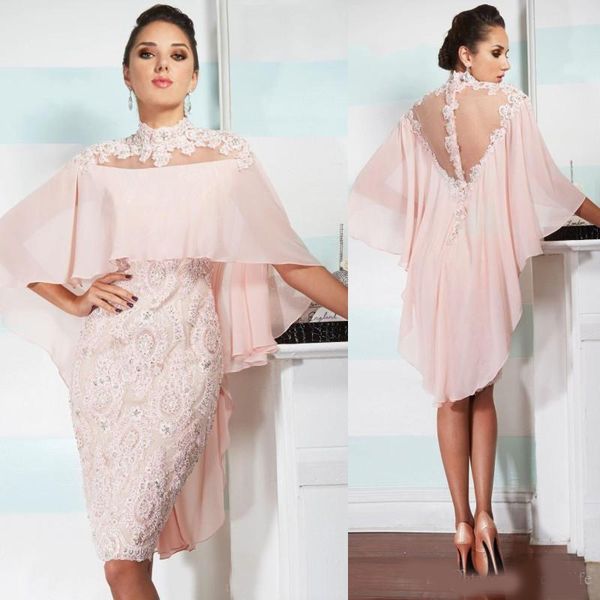 2020 mother of the bride dresses sheath high neck sheer back knee length lace appliqued beaded evening dress plus size party wear, Black;red
2020 mother of the bride dresses sheath high neck sheer back knee length lace appliqued beaded evening dress plus size party wear, Black;red