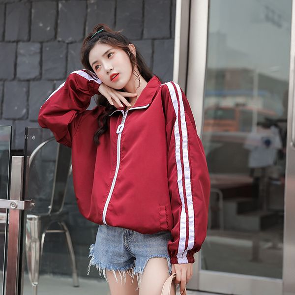 autumn loose female windbreaker jacket harajuku bomber jacket student bf coat oversize basic coats hip hop streetwear, Black;brown
autumn loose female windbreaker jacket harajuku bomber jacket student bf coat oversize basic coats hip hop streetwear, Black;brown