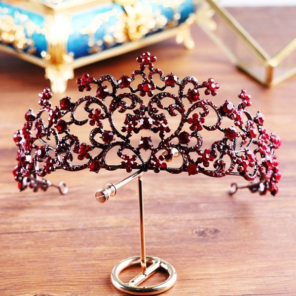 baroque high end red bridal crown boutique headwear wedding tiara wedding hair jewelry wholesale, Golden;white
baroque high end red bridal crown boutique headwear wedding tiara wedding hair jewelry wholesale, Golden;white
