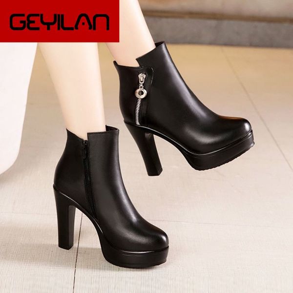 fashion autumn winter boots platform shoes thick sole women's boots leather shoes high heels brand botas big size 33-43, Black
fashion autumn winter boots platform shoes thick sole women's boots leather shoes high heels brand botas big size 33-43, Black