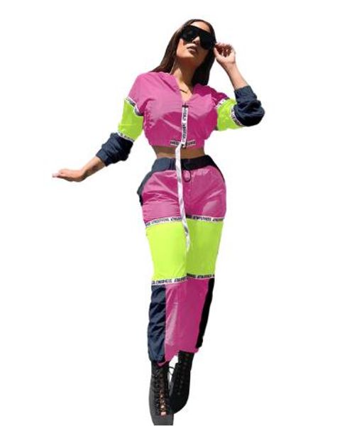 new fashion sporty women's tracksuit hooded short jackets letter splicing long pants suits two piece set outfit, White
new fashion sporty women's tracksuit hooded short jackets letter splicing long pants suits two piece set outfit, White