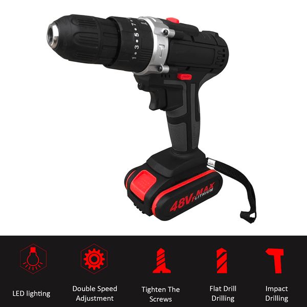 electric drill impact cordless drill mini drills high-power rechargeable lithium battery wireless hand drills power tools
electric drill impact cordless drill mini drills high-power rechargeable lithium battery wireless hand drills power tools