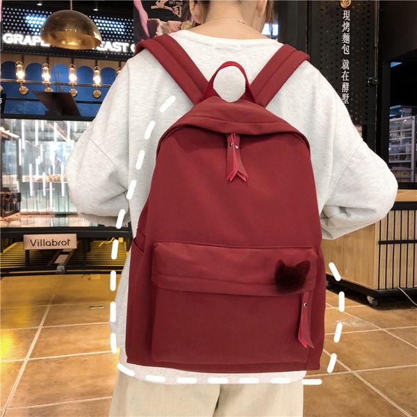 2020 new japanese solid color backpack ladies fashion korean high school students schoolbag women's backpack
2020 new japanese solid color backpack ladies fashion korean high school students schoolbag women's backpack