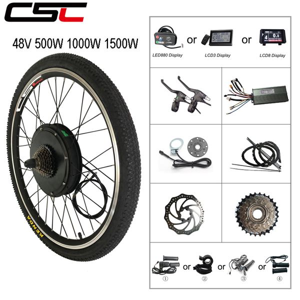

electric bicycle conversion kit 48v 500w 1000w 1500w ebike 20 24 26 27.5 28 29inch 700c front rear wheel motor regeneration