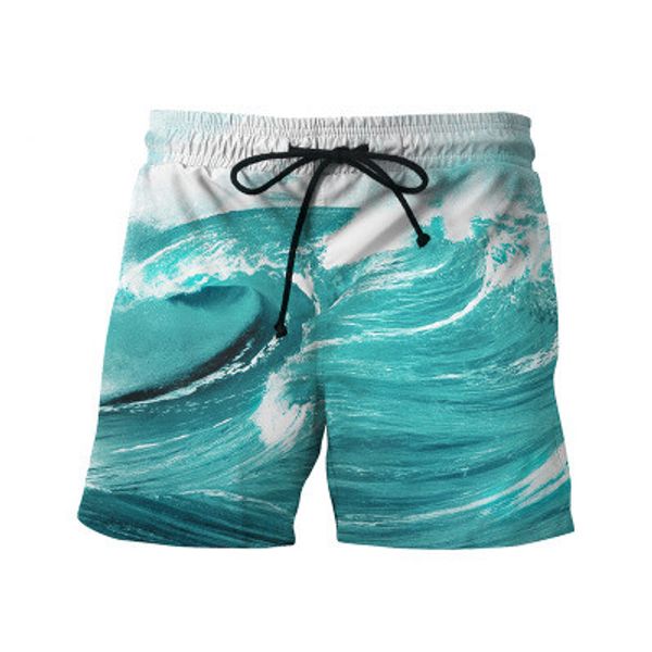 2019 summer menswear new european and american creative wave printing 3d beach pants fashion casual sports men's shorts, White;black
2019 summer menswear new european and american creative wave printing 3d beach pants fashion casual sports men's shorts, White;black