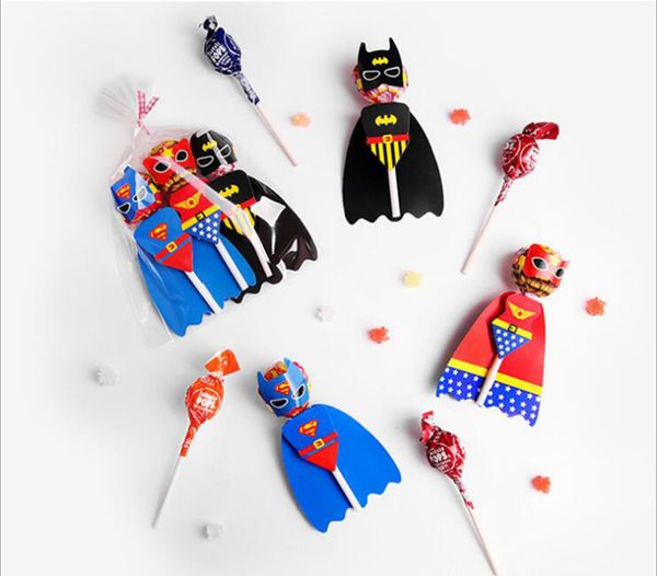120pcs/lot superhero candy paper bat man/super man/wonder women lollipop decoration card kids birthday party diy candy gift supply
120pcs/lot superhero candy paper bat man/super man/wonder women lollipop decoration card kids birthday party diy candy gift supply