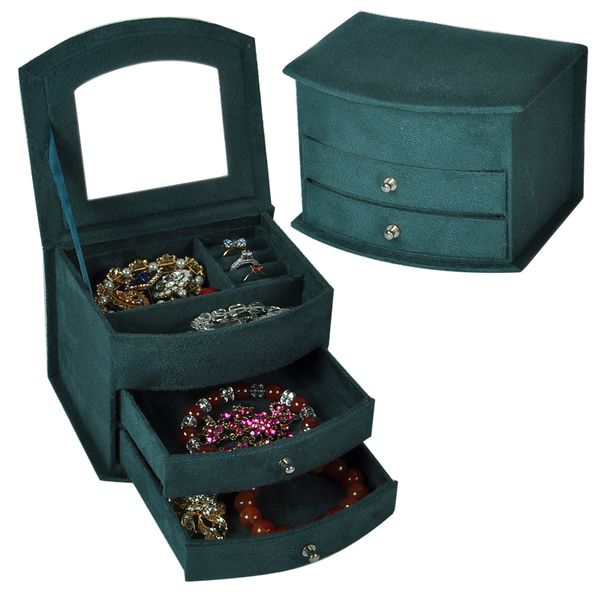 selling jewelry boxes velvet three layers portable multi-functional necklace rings fashion design gifts box very beautiful, Black;white
selling jewelry boxes velvet three layers portable multi-functional necklace rings fashion design gifts box very beautiful, Black;white