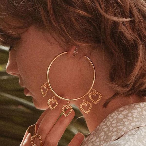 punk women earrings metal large hoop tassel big circle love heart statement stud earrings jewelry woman's accesories, Golden;silver
punk women earrings metal large hoop tassel big circle love heart statement stud earrings jewelry woman's accesories, Golden;silver