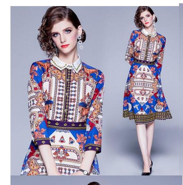women lady fashion elegant new retro style printed slim a-line skirt dress, Black;gray
women lady fashion elegant new retro style printed slim a-line skirt dress, Black;gray