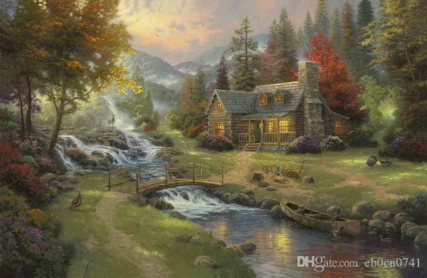 mountain paradise thomas kinkade oil paintings art hd print on canvas decor no frame home decoration
mountain paradise thomas kinkade oil paintings art hd print on canvas decor no frame home decoration