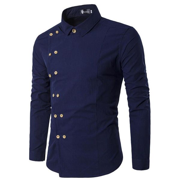 new brand 2019 men shirt double breasted dress shirt long sleeve slim fit camisa masculina casual male hawaiian shirts, White;black
new brand 2019 men shirt double breasted dress shirt long sleeve slim fit camisa masculina casual male hawaiian shirts, White;black