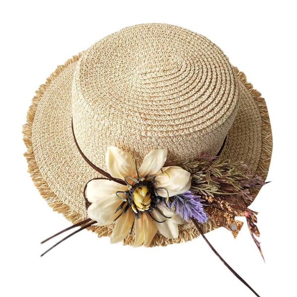2019 summer ladies casual wide brimmed floppy foldable straw flower beach hat four-color l0411, Blue;gray
2019 summer ladies casual wide brimmed floppy foldable straw flower beach hat four-color l0411, Blue;gray