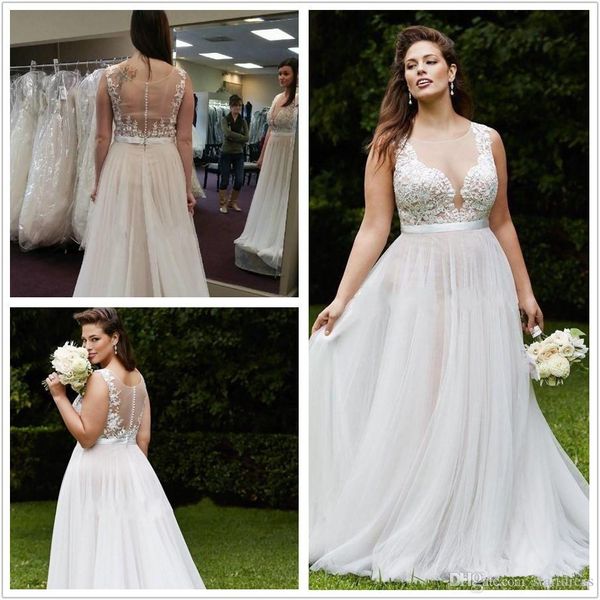custom a line wedding dresses plus size applique tulle beach wedding dresses para vestidos novia covered button boho bridal gowns, White
custom a line wedding dresses plus size applique tulle beach wedding dresses para vestidos novia covered button boho bridal gowns, White