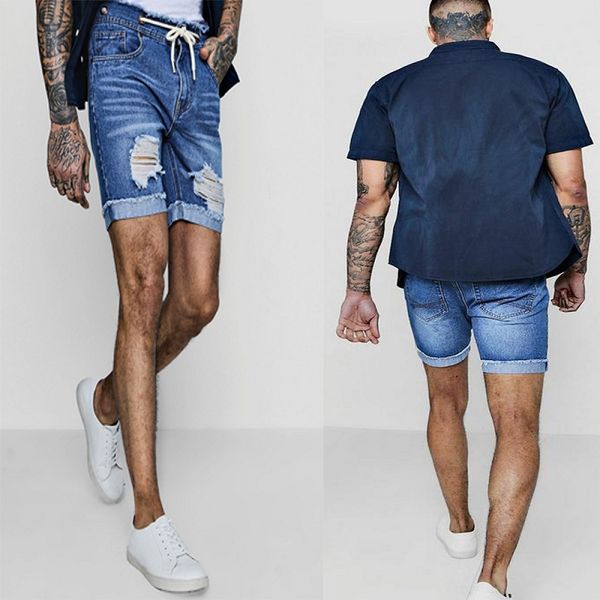 2019 new fashion casual men jeans short jeans men slim fit elastic summer clothing hole shorts, Blue
2019 new fashion casual men jeans short jeans men slim fit elastic summer clothing hole shorts, Blue