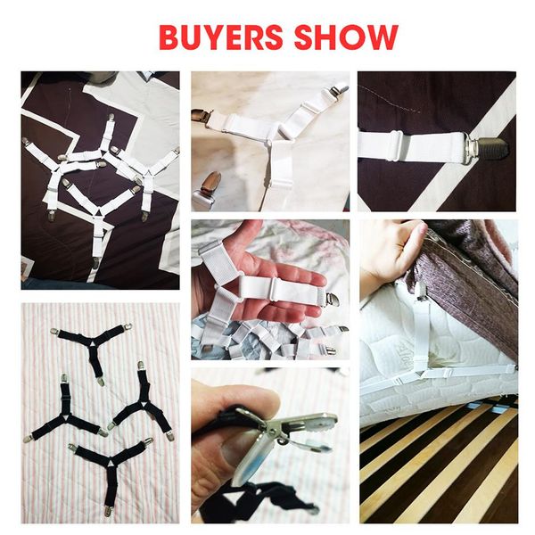 4pcs elastic bed sheet grippers clip mattress cover blankets holder fasteners slip-resistant belt clips home textiles gadgets
4pcs elastic bed sheet grippers clip mattress cover blankets holder fasteners slip-resistant belt clips home textiles gadgets