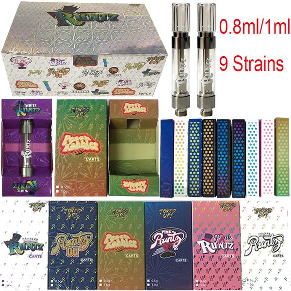 Runtz Пустые картриджи Vape Упаковка 0,8 мл 1мл Керамическая Форсунка стекла густого масла Телеги Dab Pen Воск испарителем 510 темы E Сигареты
Runtz Пустые картриджи Vape Упаковка 0,8 мл 1мл Керамическая Форсунка стекла густого масла Телеги Dab Pen Воск испарителем 510 темы E Сигареты