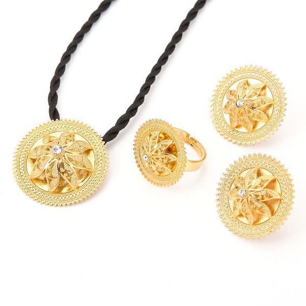 new ethnic ethiopian jewelry set pendant chain earrings ring set jewelry 24k gold color eritrea habesha wedding african, Black
new ethnic ethiopian jewelry set pendant chain earrings ring set jewelry 24k gold color eritrea habesha wedding african, Black