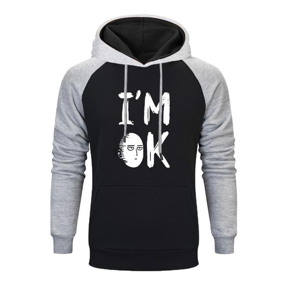 japanese anime one punch-man hoodies funny i'm ok printed raglan hoodie men autumn winter fleece harajuku streetwear, Black
japanese anime one punch-man hoodies funny i'm ok printed raglan hoodie men autumn winter fleece harajuku streetwear, Black