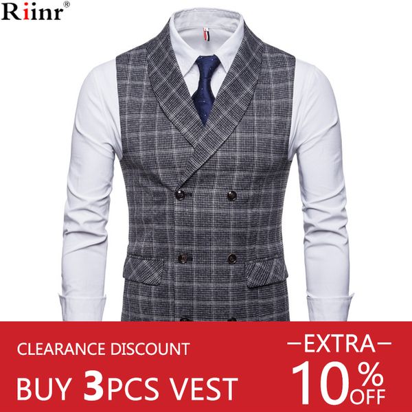 riinr new wedding dress high-quality vests grid pattern cotton men's fashion design suit vest men's business casual suit vest, Black;white
riinr new wedding dress high-quality vests grid pattern cotton men's fashion design suit vest men's business casual suit vest, Black;white