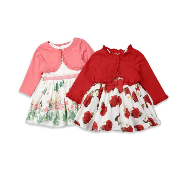 1-7y xmas toddler kids baby girls clothes sets flowers coat ruffle +floral dress princess outfit, White
1-7y xmas toddler kids baby girls clothes sets flowers coat ruffle +floral dress princess outfit, White
