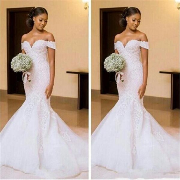 whitemermaid wedding dresses with off the shoulder appliques lace summer bridal gowns sweep train african plus size wedding dress, White
whitemermaid wedding dresses with off the shoulder appliques lace summer bridal gowns sweep train african plus size wedding dress, White
