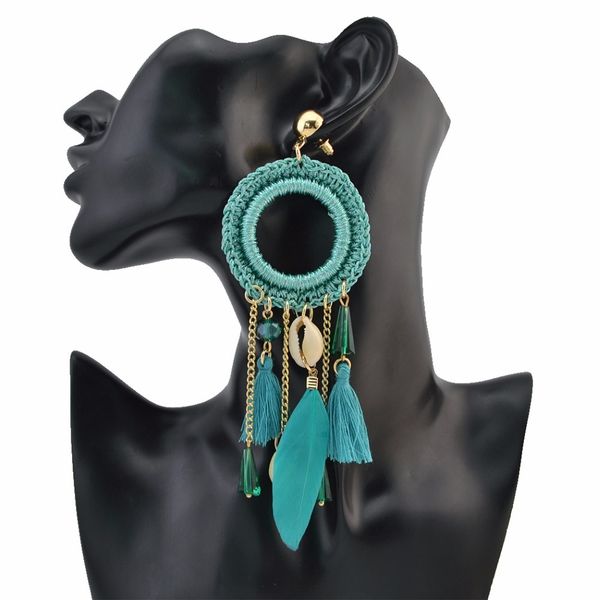 gypsy ethnic boho big woven rope long feather drop earrings fringe thread shell tassel earring turkish party festival jewelry, Golden
gypsy ethnic boho big woven rope long feather drop earrings fringe thread shell tassel earring turkish party festival jewelry, Golden