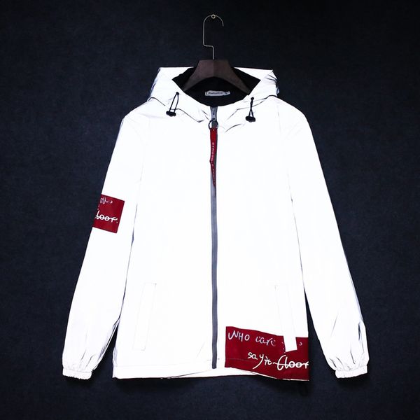 new full reflective jacket men / women harajuku couple jackets leisure zipper coats jacke lovers clothing outdoor windproof, Black;red
new full reflective jacket men / women harajuku couple jackets leisure zipper coats jacke lovers clothing outdoor windproof, Black;red