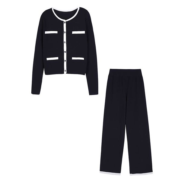 women's two piece pants perhaps u women o neck knitted button cardigan long sleeve black khaki wide leg set autumn elastic waist spring, White
women's two piece pants perhaps u women o neck knitted button cardigan long sleeve black khaki wide leg set autumn elastic waist spring, White