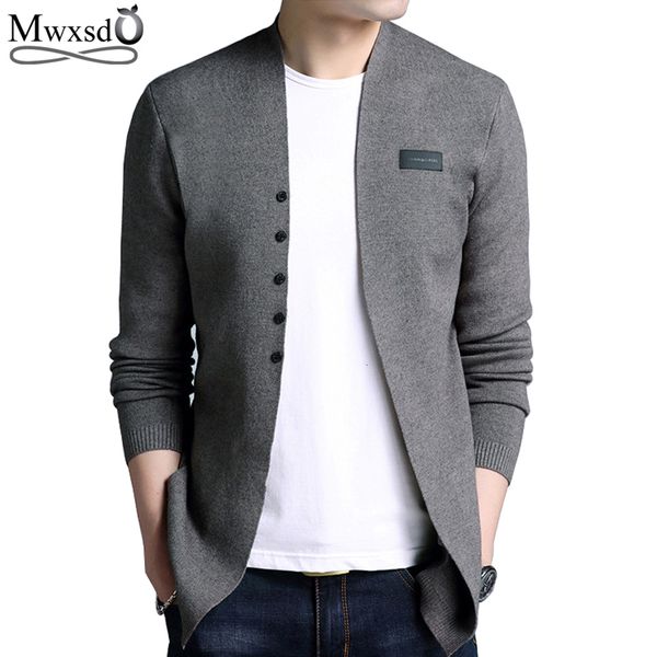 mwxsd brand 2019 middle-long length mens solid sweater cardigan trench male casual autumn pure color cardigan sweater sh190930, White;black
mwxsd brand 2019 middle-long length mens solid sweater cardigan trench male casual autumn pure color cardigan sweater sh190930, White;black