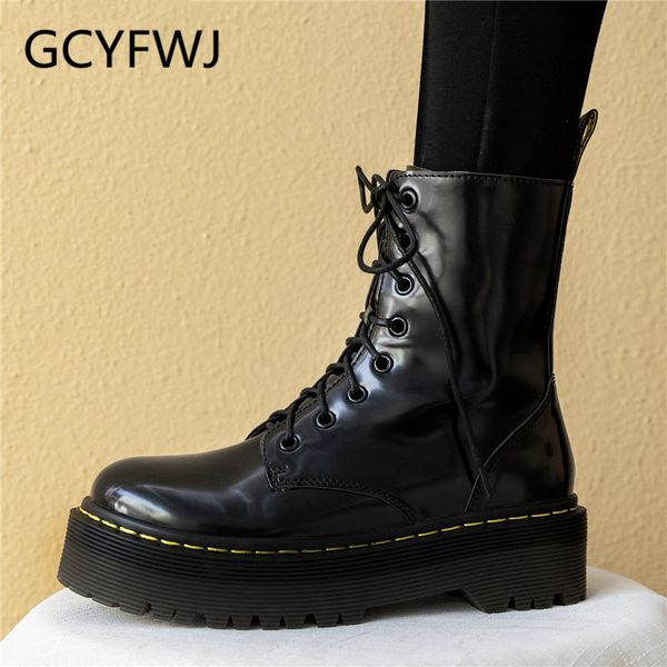 gcyfwj woman ankle boots lace up genuine leather zipper boots round toe short botas mujer female thick sole women, Black
gcyfwj woman ankle boots lace up genuine leather zipper boots round toe short botas mujer female thick sole women, Black