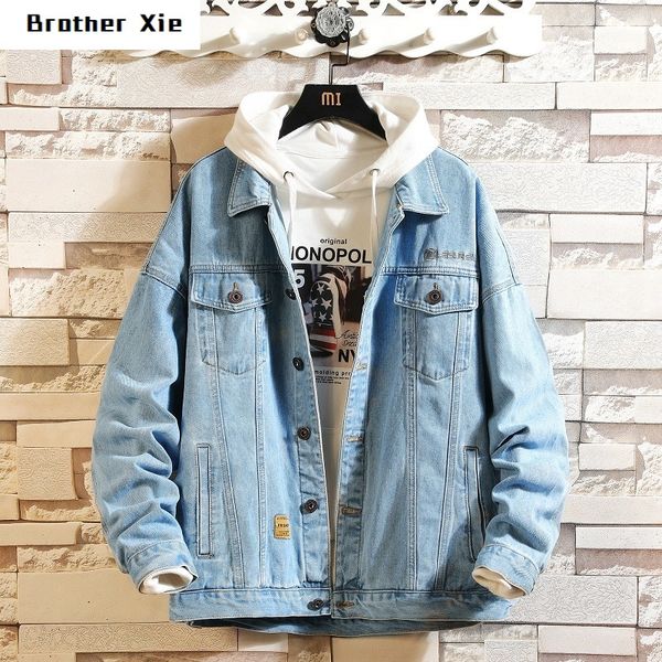denim jacket men's fashion washed solid color casual denim jacket man streetwear wild loose hip hop bomber mens m-3xl, Black;brown
denim jacket men's fashion washed solid color casual denim jacket man streetwear wild loose hip hop bomber mens m-3xl, Black;brown