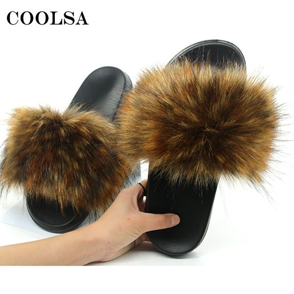 new women fur slippers faux fox fur slipper fluffy woman raccoon fur slides winter warm home slipper furry flip flop plush shoes mx200425, Black
new women fur slippers faux fox fur slipper fluffy woman raccoon fur slides winter warm home slipper furry flip flop plush shoes mx200425, Black
