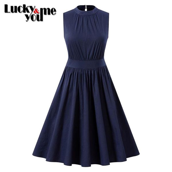 casual dresses 2021 arrive womens summer slap-up elegant fashion fine workmanship office lady female o-neck navy cotton tank dress, Black;gray 
casual dresses 2021 arrive womens summer slap-up elegant fashion fine workmanship office lady female o-neck navy cotton tank dress, Black;gray