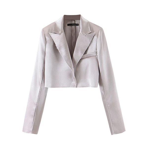 2019 new autumn silver short suit women's european and american style dark buckle ultra-short fashion foreign personality suit j, White;black
2019 new autumn silver short suit women's european and american style dark buckle ultra-short fashion foreign personality suit j, White;black