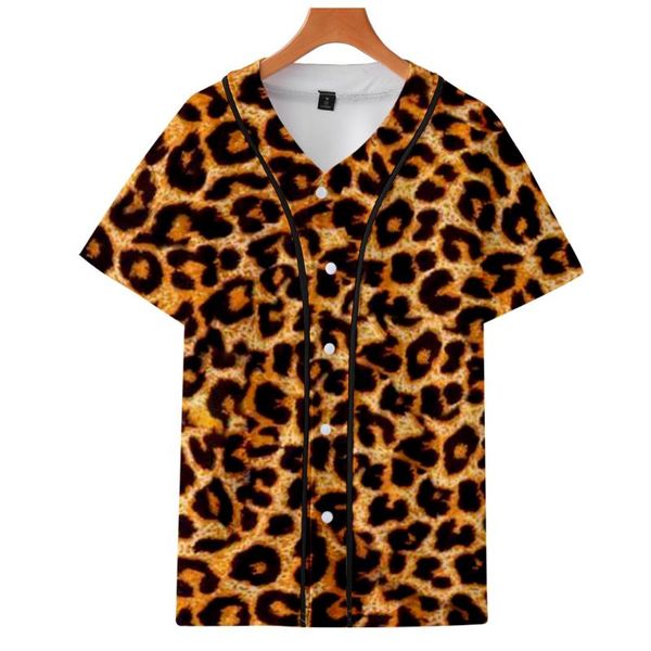 women's t-shirt leopard print short sleeve baseball summer uniform hip hop women lady hem shirts, White
women's t-shirt leopard print short sleeve baseball summer uniform hip hop women lady hem shirts, White