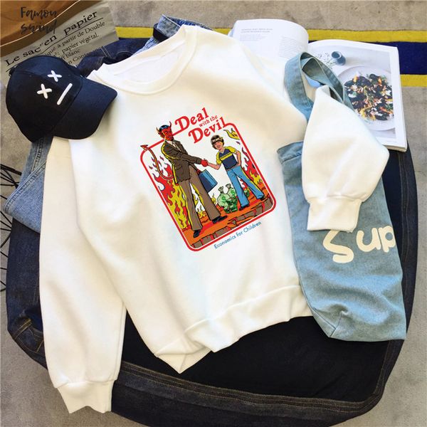 deal with the devil print new women fashion vintage long sleeve winter devil pattern harajuku women tumblr sweatshirt, Black
deal with the devil print new women fashion vintage long sleeve winter devil pattern harajuku women tumblr sweatshirt, Black