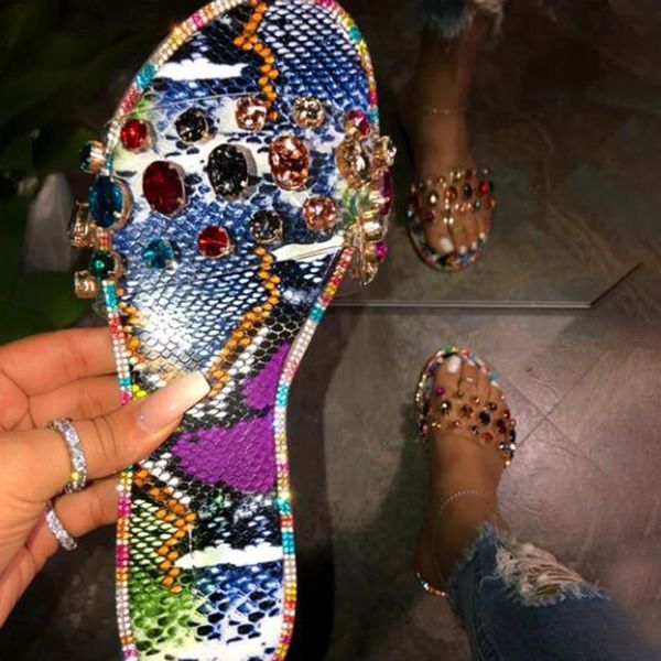 woman rivet slippers crystal snakeskin transparent summer ladies colorful slides fashion women's flip flops flat plus size shoes, Black
woman rivet slippers crystal snakeskin transparent summer ladies colorful slides fashion women's flip flops flat plus size shoes, Black