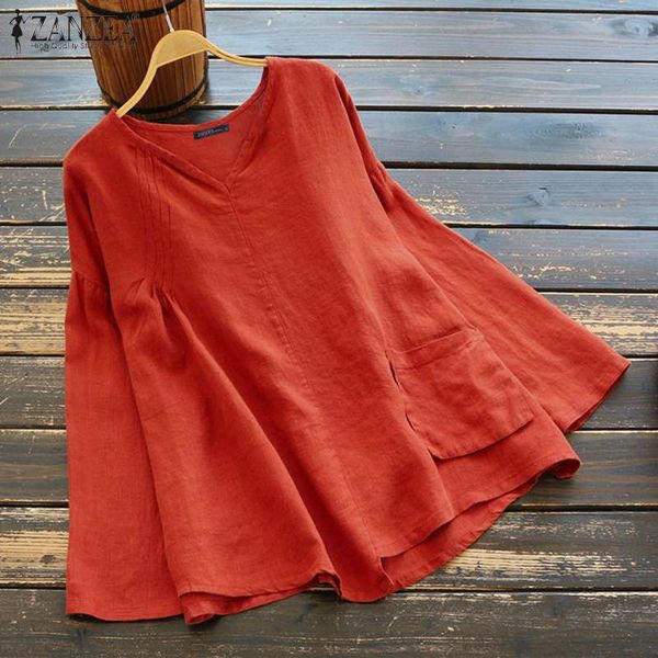 zanzea women v neck long sleeve blouse autumn casual cotton linen shirts vintage asymmetrical solid tunic loose blusas 5xl, White
zanzea women v neck long sleeve blouse autumn casual cotton linen shirts vintage asymmetrical solid tunic loose blusas 5xl, White