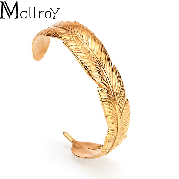 mcllroy charm gold feather bangle men women 316l stainless steel opening cuff bracelets bangles adjusted couple jewelry 2019, Golden;silver
mcllroy charm gold feather bangle men women 316l stainless steel opening cuff bracelets bangles adjusted couple jewelry 2019, Golden;silver