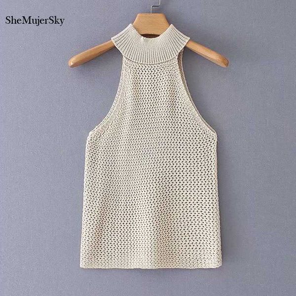 shemujersky summer crochet khaki sleeveless tank 2020 vest female knitted t shirt, White
shemujersky summer crochet khaki sleeveless tank 2020 vest female knitted t shirt, White