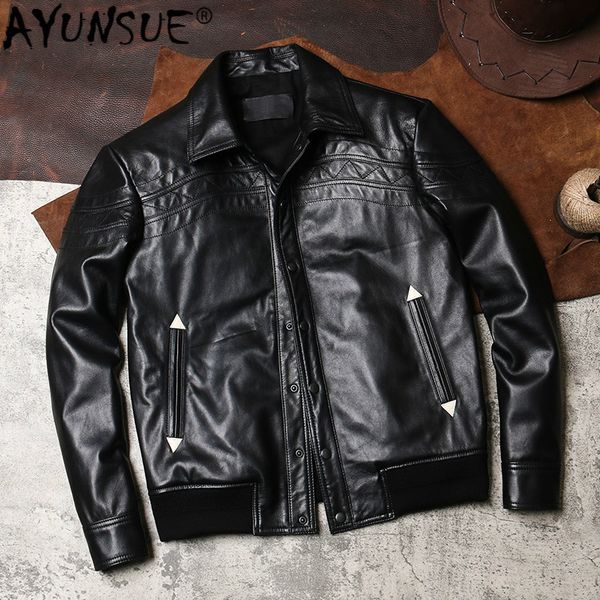 men's leather & faux ayunsue genuine jacket men clothes 2021 100% sheepskin coat real spring fall chaqueta cuero hombre dl-19, Black
men's leather & faux ayunsue genuine jacket men clothes 2021 100% sheepskin coat real spring fall chaqueta cuero hombre dl-19, Black