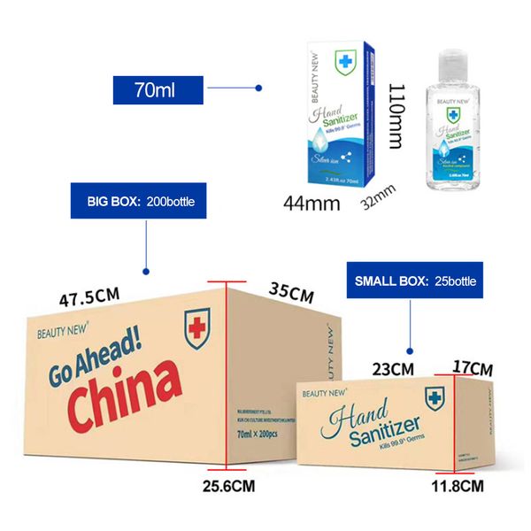 50pcs hand sanitizer gel 70ml travel portable hand sanitizer gel anti-bacteria liquid disposable no clean waterless antibacterial hand gel
50pcs hand sanitizer gel 70ml travel portable hand sanitizer gel anti-bacteria liquid disposable no clean waterless antibacterial hand gel