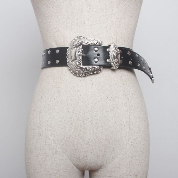 fashion women lady vintage boho metal leather punk double buckle waist belt waistband belts women female bz35, Black;brown
fashion women lady vintage boho metal leather punk double buckle waist belt waistband belts women female bz35, Black;brown