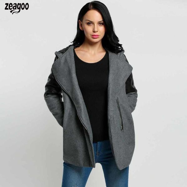 women fashion casual hooded lapel long sleeve casual patchwork zip-up outwear trenchcoat winter outwear, Tan;black
women fashion casual hooded lapel long sleeve casual patchwork zip-up outwear trenchcoat winter outwear, Tan;black