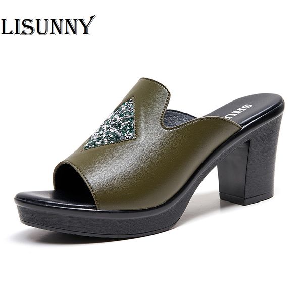 lisunny 2020 women slipper's ladies summer slippers shoes women high heels fashion rhinestone summer shoes genuine leather, Black
lisunny 2020 women slipper's ladies summer slippers shoes women high heels fashion rhinestone summer shoes genuine leather, Black