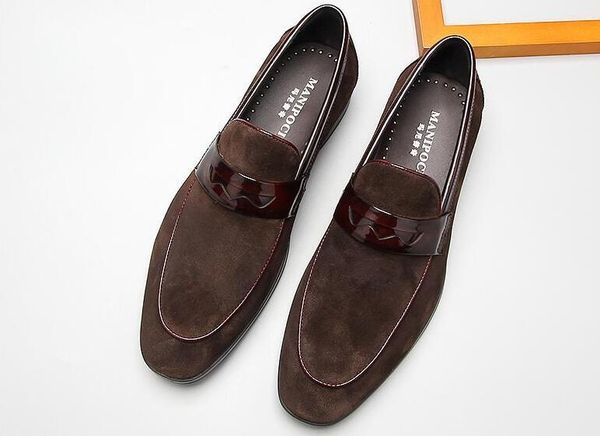designer luxury men suede loafers genuine leather oxfords horsebit business dress leather shoes gentleman round toes flats party shoes, Black
designer luxury men suede loafers genuine leather oxfords horsebit business dress leather shoes gentleman round toes flats party shoes, Black