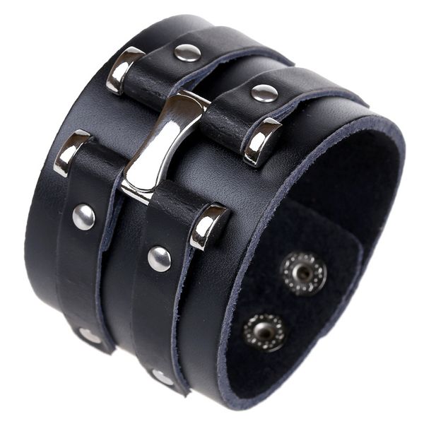 retro trendy casual punk rock ethnic wide wrap brown black h charm genuine men leather bracelets bangle wholesale jewelry, Golden;silver
retro trendy casual punk rock ethnic wide wrap brown black h charm genuine men leather bracelets bangle wholesale jewelry, Golden;silver