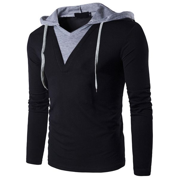 men's pullover hoodies with cap cotton patchwork sweatshirts with drawstring slim casual long sleeve hoodie sports wear xn, Black
men's pullover hoodies with cap cotton patchwork sweatshirts with drawstring slim casual long sleeve hoodie sports wear xn, Black